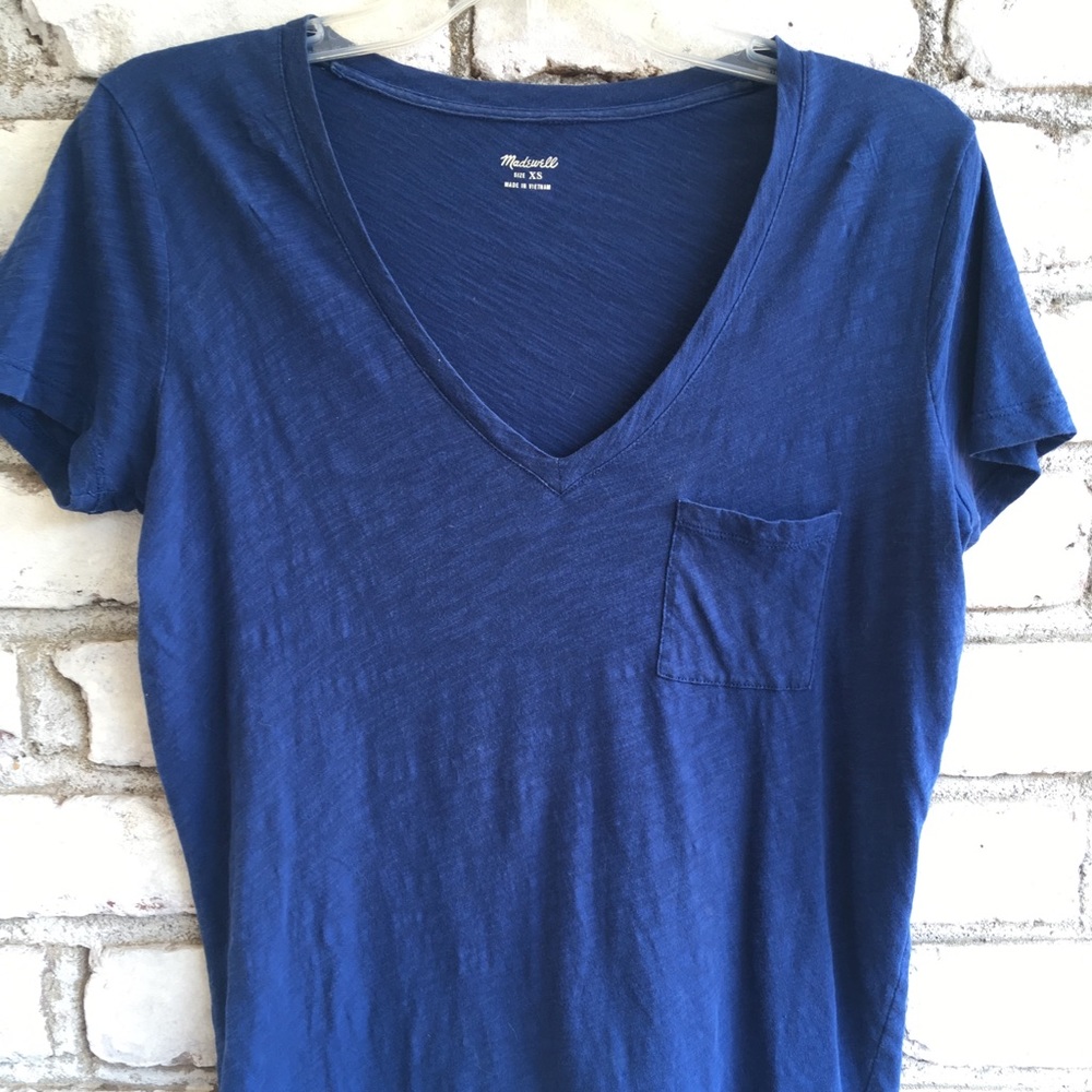 Madewell whisper cotton V-neck pocket tee - XS